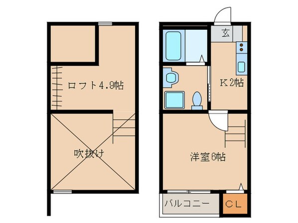 Clover(クローバー）の物件間取画像